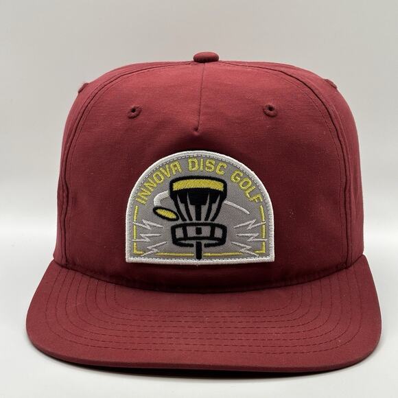 Innova Podium Basket Adjustable Flatbill Disc Golf Hat Red Logo Ones Size - Picture 1 of 6